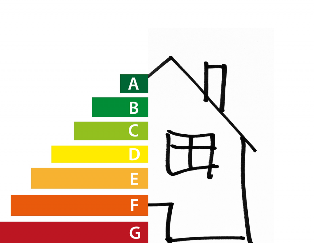 epc rating scale with house sketch